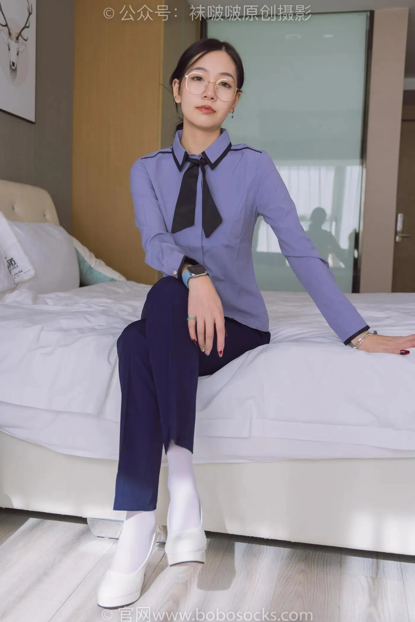 [BoBoSocks袜啵啵]NO.178 小甜豆-高跟鞋、厚白丝、ol风裤里丝 [140P]插图8